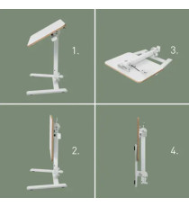 Scrivania Compatta Pneumatica Sit-Stand - mobile - pieghevole - 65 x 46 x 74-109 cm - bianco - Leitz