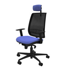 Sedia ergonomica Alares - con braccioli regolabili e poggiatesta - azzurro - Piqueras y Crespo