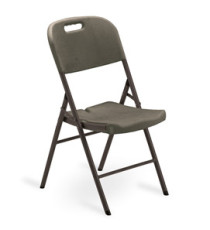 Sedia Horeca - pieghevole - 88 x 50 x 45 cm - acciaio/HDPE - noce - Garden Friend