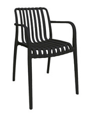 Sedia Nives - 56 x 42 x 81 cm - PP - nero - Verdelook