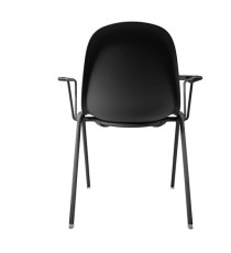 Seduta attesa Bolla - con braccioli fissi e tavoletta - nero - Unisit