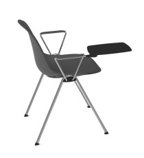 Seduta attesa Bolla - con braccioli fissi e tavoletta - nero - Unisit