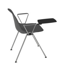 Seduta attesa Bolla - con braccioli fissi e tavoletta - nero - Unisit