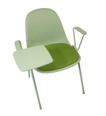Seduta attesa Bolla - con braccioli fissi e tavoletta - verde - Unisit