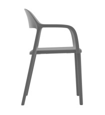 Seduta attesa Mina - con braccioli fissi - grigio - Unisit