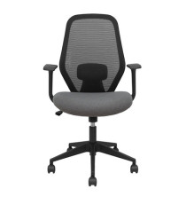 Seduta operativa Ergo 529 - con braccioli fissi - tessuto - grigio - Piqueras y Crespo
