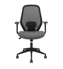 Seduta operativa Ergo 529 - con braccioli fissi - tessuto - grigio - Piqueras y Crespo