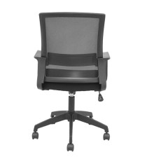 Seduta operativa Ergo 535 - con braccioli fissi e schienale in rete - nero - Piqueras y Crespo