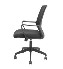 Seduta operativa Ergo 535 - con braccioli fissi e schienale in rete - nero - Piqueras y Crespo