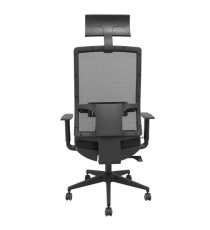 Seduta operativa Horna - con braccioli e poggiatesta - tessuto - nero - Piqueras y Crespo