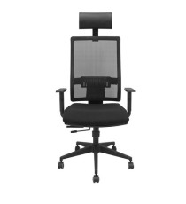 Seduta operativa Horna - con braccioli e poggiatesta - tessuto - nero - Piqueras y Crespo