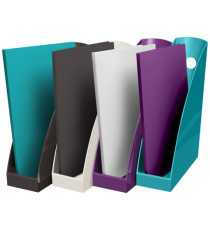 Set 4 portariviste Mag-Cube - linea Titane - 26,6 x 8,2 x 30,5 cm - colori assortiti - Exacompta