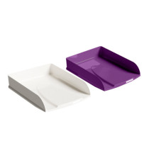 Set 4 vaschette portacorrispondenza Combo - linea Titane - 34,6 x 25,5 x 6,5cm - colori assortiti - Exacompta