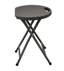 Sgabello Horeca - pieghevole - 44 x 30 x 30 cm - acciaio/HDPE - noce - Garden Friend