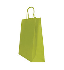 Shopper Twisted - maniglie cordino - 36 x 12 x 41 cm - carta kraft - verde fagiolo - Mainetti Bags - conf. 25 pezzi