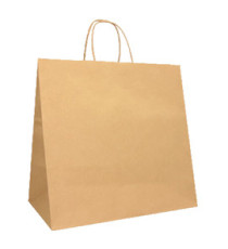 Shopper Twisted XLarge - maniglie cordino ritorto - 32 x 23 x 35 cm - carta biokraft - avana - Mainetti Bags - conf. 25