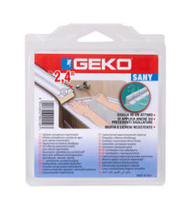 Sigillante adesivo SANY - per doccia e lavabi - 2,2 cm x 2,4 m - PIB - bianco - Geko