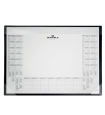 Sottomano in PP - con calendario e blocco appunti da 25 fogli - 60 x 43cm - nero - Durable