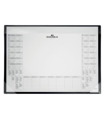 Sottomano in PP - con calendario e blocco appunti da 25 fogli - 60 x 43cm - nero - Durable