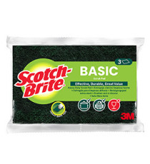 Spugna solo fibra - 14,2x2,4x11,5 cm - verde - Scotch-Brite - conf. 3 pezzi