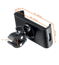 Supporto per tablet con morsetto tubolare - TOUGH CLAMP XL - da 7 a 13 con cover - ruotabile di 360° - Durable