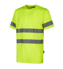 T-shirt alta visibilità Mizar - taglia M - giallo fluo - U-Power - conf. 3 pezzi