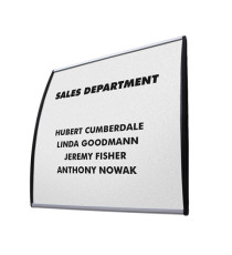 Targa da parete Wayfindig System Curved - A4 - Showdown