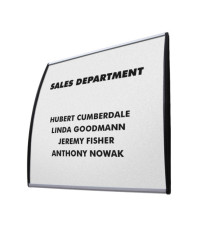 Targa da parete Wayfindig System Curved - A4 - Showdown