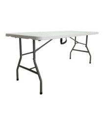 Tavolo Horeca - pieghevole - 74 x 76 x 183 cm - acciaio/HDPE - bianco - Garden Friend