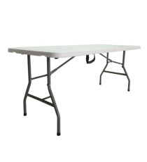 Tavolo Horeca - pieghevole - 74 x 76 x 183 cm - acciaio/HDPE - bianco - Garden Friend