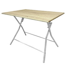 Tavolo Thiny small - 80 x 60 x 75 cm - effetto legno - Verdelook