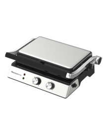 Tostiera piatta elettrica TOSTONE PLUS - 41 x 25 x 7,5 cm - 600 W - nero/argento - Melchioni family