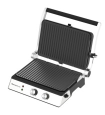 Tostiera piatta elettrica TOSTONE PLUS - 41 x 25 x 7,5 cm - 600 W - nero/argento - Melchioni family