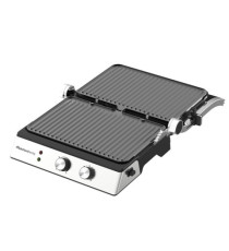 Tostiera piatta elettrica TOSTONE PLUS - 41 x 25 x 7,5 cm - 600 W - nero/argento - Melchioni family