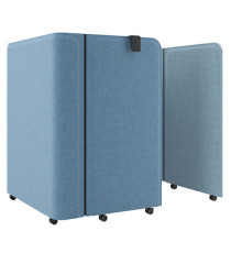 Ufficio compatto con ruote - scrivania ribaltabile - azzurro - Piqueras y Crespo