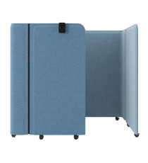 Ufficio compatto con ruote - scrivania ribaltabile - azzurro - Piqueras y Crespo