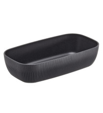 Vaschetta buffet Norway - antracite - 32,5 x 17,6 x 7,5cm - melamina - Leone