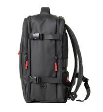 Zaino Cabin Bag Drop2Go - 25 x 20 x 40 cm - gomma - nero - In Tempo