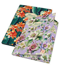 Cartella 3 lembi con elastico Nature Flowers - A4 - dorso 1,5cm - fantasie assortite - Pigna