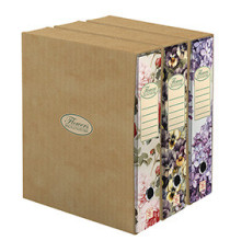 Registratore a leva Nature Flowers - protocollo - dorso 8cm - Pigna