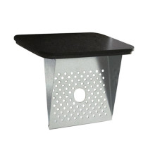 Posacenere murale - acciaio - 17,5 x 10,5 x 34 cm - 2 L - nero - Stilcasa