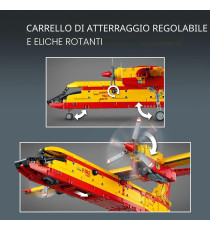 Lego Technic - Aereo antincendio - Lego 42152 carrello di atterraggio regolabile, eliche rotanti Anni 10+ 1134pz