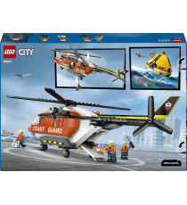 Lego City - Elicottero della Guardia Costiera - Lego 60503 con Porte Scorrevoli, Verricello, 4 Minifigure e squalo Anni 7+ 551pz