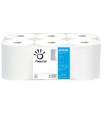 Asciugamani in rotolo Centrefeed - Maxi - 197 mm x 137 mt - diametro 19,3 cm - 2 veli - 18 gr - goffratura micro - bianc