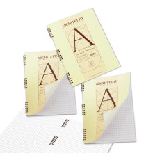 Blocco Architetto - spiralato - 220 x 297mm - 100 gr - 40 fogli - bianco - Pigna