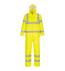 Completo antipioggia HiVi - ripiegabile - impermeabile - XL - giallo fluo - Portwest
