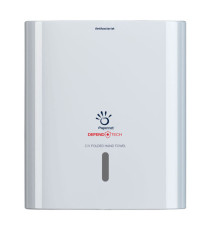 Dispenser asciugamani Defend Tech - piegati C/V - 33,6 x 14,5 x 30 cm - bianco - Papernet