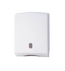 Dispenser asciugamani piegati C/Z/M/V Basica - 27,8 x 12,8 x 38 cm - bianco/grigio - Medial