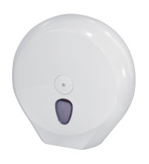 Dispenser carta igienica rotolo Maxi Jumbo - 33,5 x 12,8 x 33,5 cm - rotolo diametro 29 cm - bianco - Mar Plast