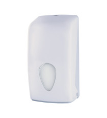 Dispenser carta igienica Stileco - interfogliata - 13,5 x 13,5 x 27,7 cm - 500 fogli - ABS - bianco - Medial